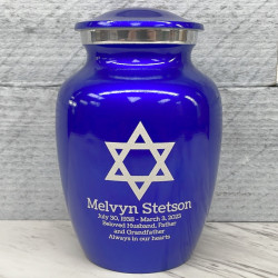 Customer Gallery - Star of David Sharing Urn - Midnight Blue