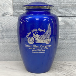 Customer Gallery - Riding with Angels Motorcycle Cremation Urn - Midnight Blue
