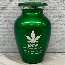 Customer Gallery - Marijuana Keepsake Urn - Shamrock Green