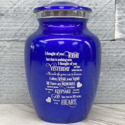 Customer Gallery - I Thought Of You Today Sharing Urn - Midnight Blue