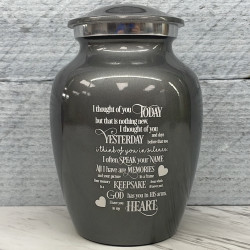 Customer Gallery - I Thought Of You Today Sharing Urn - Gunmetal Gray