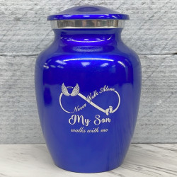 Customer Gallery - My Son Walks With Me Sharing Urn - Midnight Blue