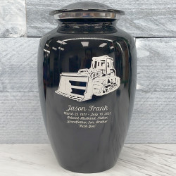 Customer Gallery - Bulldozer Cremation Urn - Jet Black
