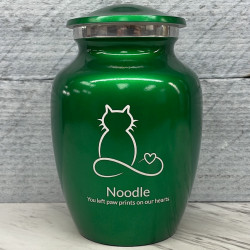 Customer Gallery - Infinite Love Cat Cremation Urn - Shamrock Green