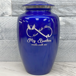 Customer Gallery - My Brother Walks With Me Cremation Urn - Midnight Blue