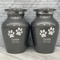 Customer Gallery - Keepsake Pawprints Heart Pet Cremation Urn - Gunmetal Gray