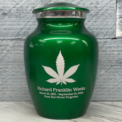 Customer Gallery - Marijuana Sharing Urn - Shamrock Green