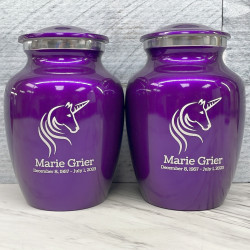 Customer Gallery - Unicorn Sharing Urn - Purple Luster
