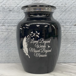 Customer Gallery - Loved Beyond Words Sharing Urn - Jet Black