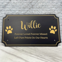 Customer Gallery - DIY Pet Cremation Urn Plate - Black - 4" w x 2.25" h