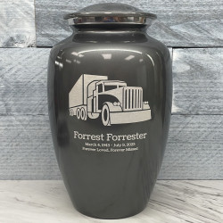 Customer Gallery - Semi Truck Cremation Urn - Gunmetal Gray