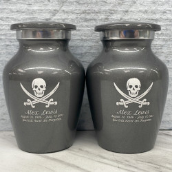 Customer Gallery - Pirate Skull Keepsake Urn - Gunmetal Gray