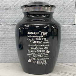 Customer Gallery - I Thought Of You Today Sharing Urn - Jet Black