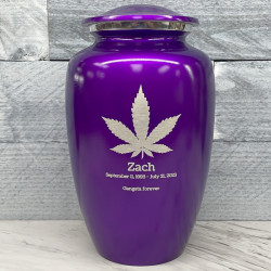 Customer Gallery - Marijuana Cremation Urn - Purple Luster