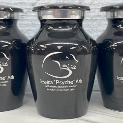 Customer Gallery - Keepsake Sleeping Cat Pet Cremation Urn - Jet Black