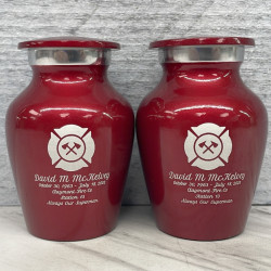 Customer Gallery - Firefighter Keepsake Urn - Ruby Red