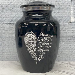 Customer Gallery - Your Wings Were Ready Sharing Urn - Jet Black