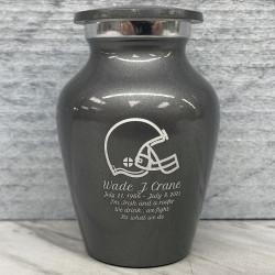Customer Gallery - Football Helmet Keepsake Urn - Gunmetal Gray