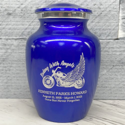 Customer Gallery - Riding with Angels Motorcycle Sharing Urn - Midnight Blue