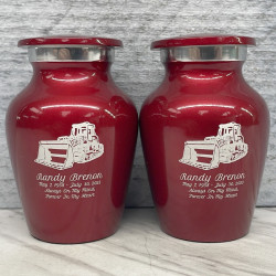 Customer Gallery - Bulldozer Keepsake Urn - Ruby Red