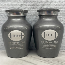 Customer Gallery - Football Keepsake Urn - Gunmetal Gray