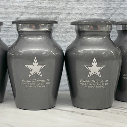 Customer Gallery - Dallas Star Keepsake Urn - Gunmetal Gray