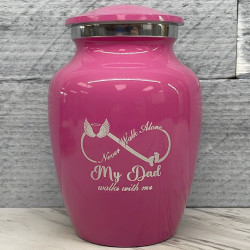Customer Gallery - My Dad Walks With Me Sharing Urn - Rose Pink