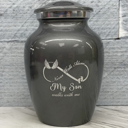 Customer Gallery - My Son Walks With Me Sharing Urn - Gunmetal Gray