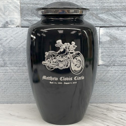 Customer Gallery - Motorcycle II Cremation Urn - Jet Black