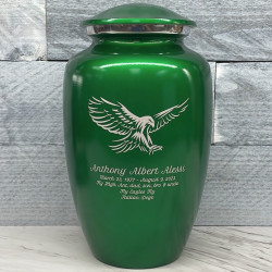 Customer Gallery - Eagle Cremation Urn - Shamrock Green