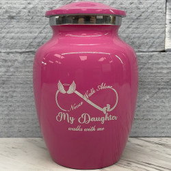Customer Gallery - My Daughter Walks With Me Sharing Urn - Rose Pink