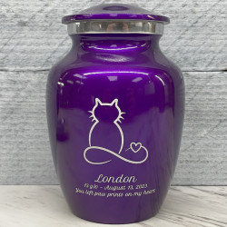 Customer Gallery - Infinite Love Cat Cremation Urn - Purple Luster
