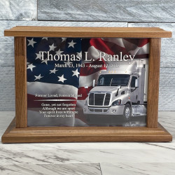 Customer Gallery - Semi Truck Cremation Urn - Prestige Walnut