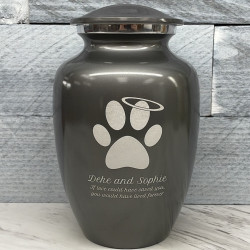 Customer Gallery - Large Angel Paw Pet Cremation Urn - Gunmetal Gray