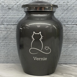 Customer Gallery - Infinite Love Cat Cremation Urn - Gunmetal Gray