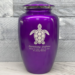Customer Gallery - Sea Turtle Cremation Urn - Purple Luster