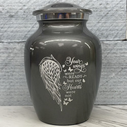 Customer Gallery - Your Wings Were Ready Sharing Urn - Gunmetal Gray