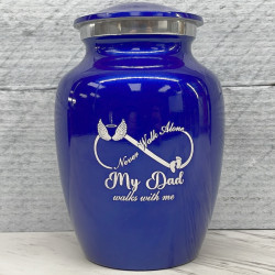 Customer Gallery - My Dad Walks With Me Sharing Urn - Midnight Blue