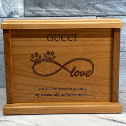 Customer Gallery - Infinity Paw Print Pet Cremation Urn - Signature Alder