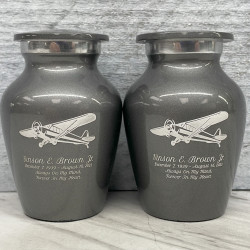 Customer Gallery - Airplane II Keepsake Urn - Gunmetal Gray