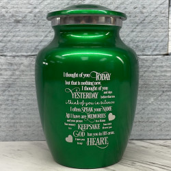 Customer Gallery - I Thought Of You Today Sharing Urn - Shamrock Green