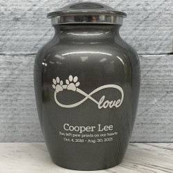 Customer Gallery - Small Infinite Love Pet Cremation Urn - Gunmetal Gray