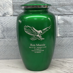Customer Gallery - Eagle Cremation Urn - Shamrock Green