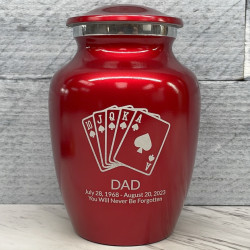 Customer Gallery - Playing Cards Sharing Urn - Ruby Red