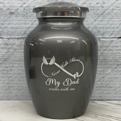 Customer Gallery - My Dad Walks With Me Sharing Urn - Gunmetal Gray