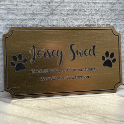 Customer Gallery - DIY Pet Cremation Urn Plate - Brushed Gold - 4" w x 2.25" h
