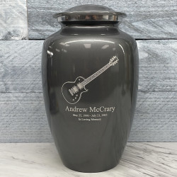 Customer Gallery - Electric Guitar Cremation Urn - Gunmetal Gray