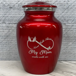 Customer Gallery - My Mom Walks With Me Sharing Urn - Ruby Red