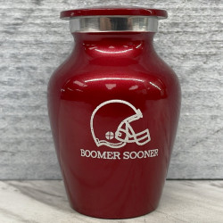 Customer Gallery - Football Helmet Keepsake Urn - Ruby Red