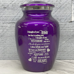 Customer Gallery - I Thought Of You Today Sharing Urn - Purple Luster